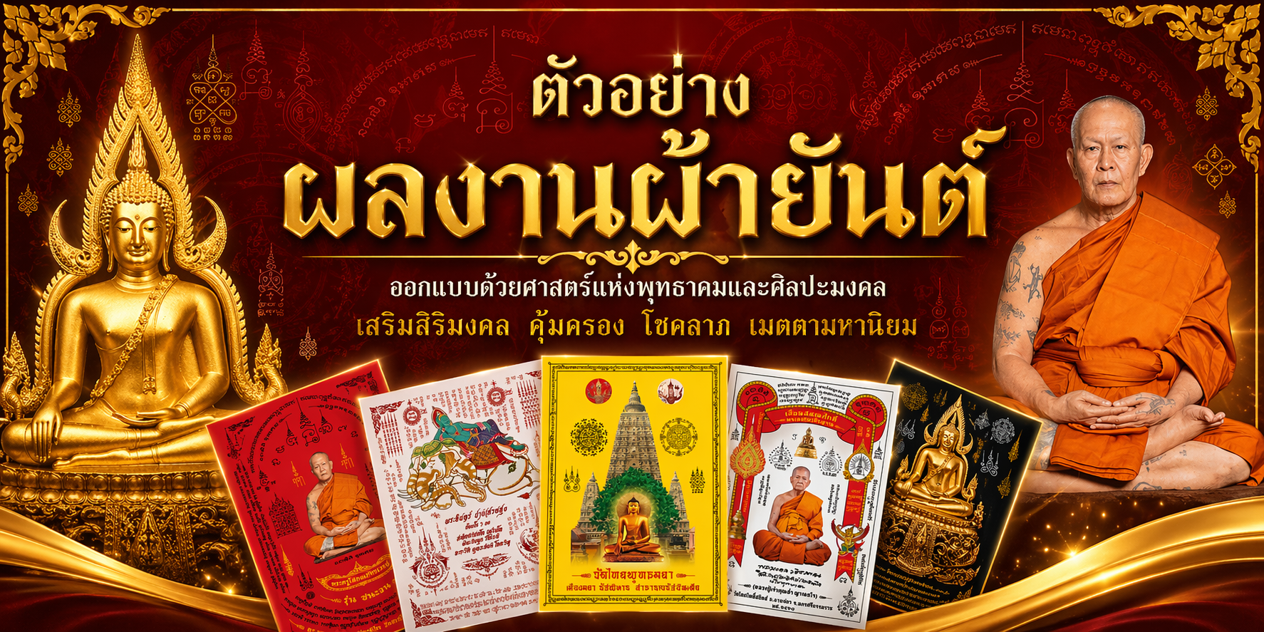 ตัวอย่างผ้ายันต์